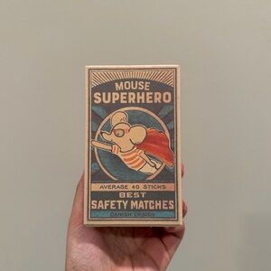 Maileg Super Hero Mouse, Little Brother In Matchbox